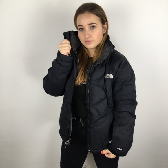 North Face 600 Down Puffer Classic Cold Weather Fall/Winter Cozy Black Jacket - Picture 5 of 16